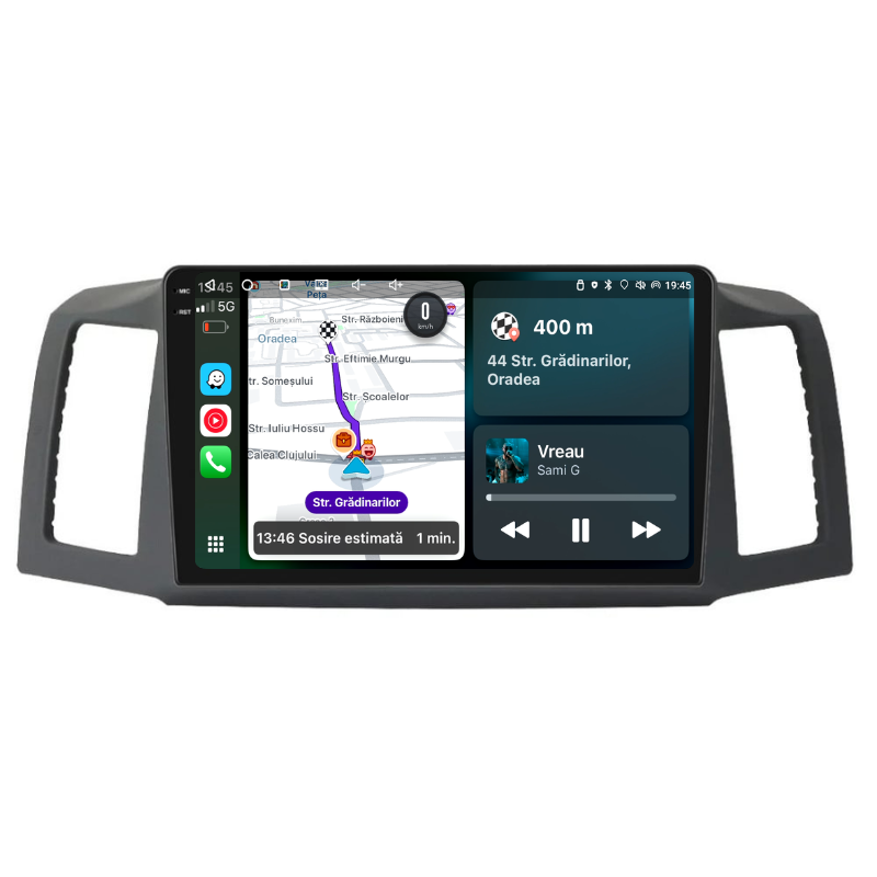 Navigatie Jeep Grand Cherokee (2004-2007), Ecran 10 inch, Carplay / Android auto, Youtube, Waze
