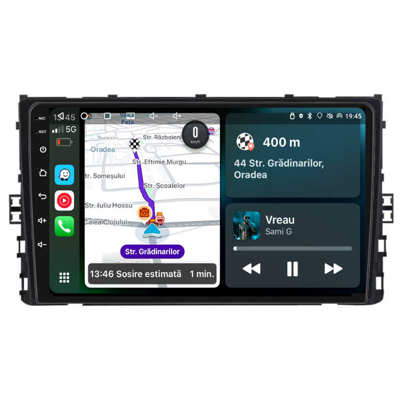 Navigatie Volkswagen T-Cross (2017+), Ecran 9 inch, Carplay / Android auto, Youtube, Waze