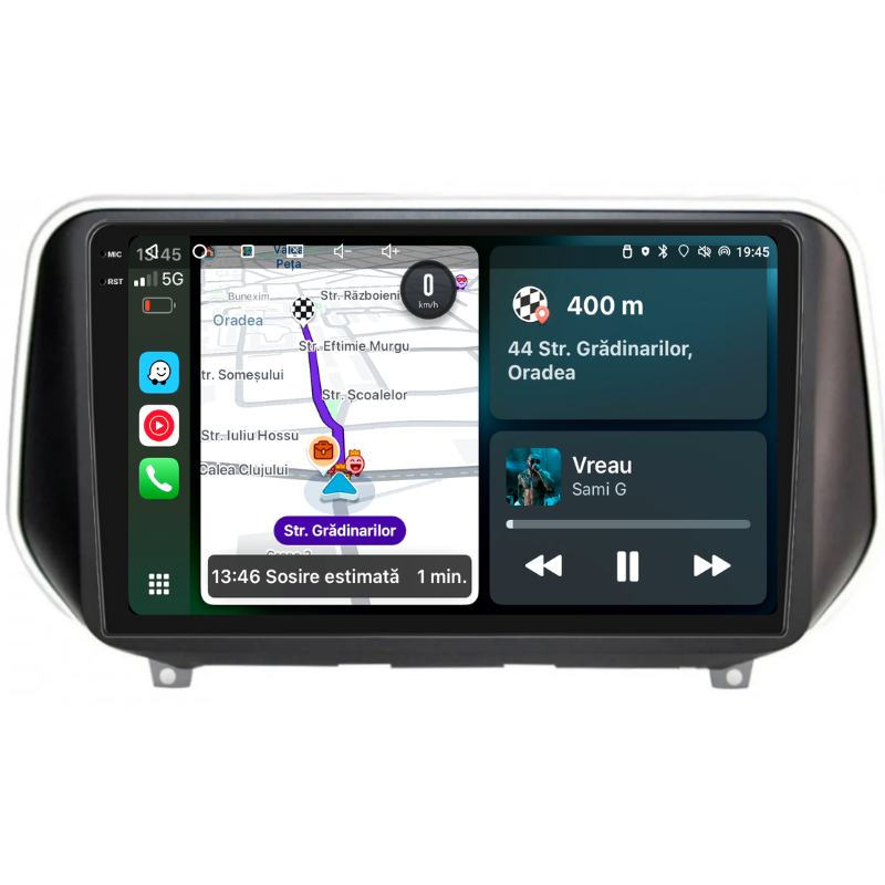 Navigatie Hyundai Santa Fe (2018+), Ecran 10 inch, Carplay / Android auto, Youtube, Waze