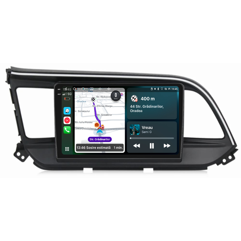 Navigatie Hyundai Elantra (2015-2020), Ecran 9 inch, Carplay / Android auto, Youtube, Waze
