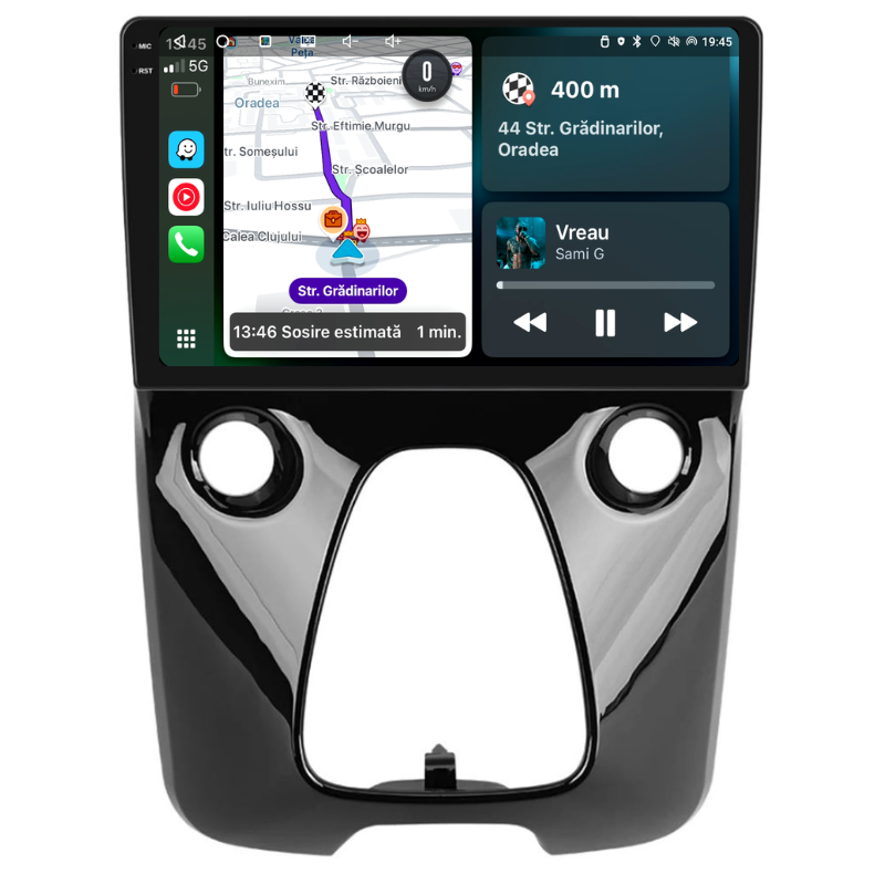 Navigatie Citroen C1 (2014-2022), Ecran 10 inch, Carplay / Android auto, Youtube, Waze