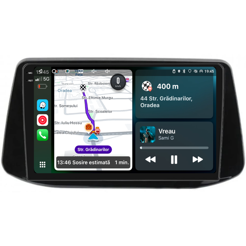 Navigatie Hyundai i30 (2017+), Ecran 9 inch, Carplay / Android auto, Youtube, Waze