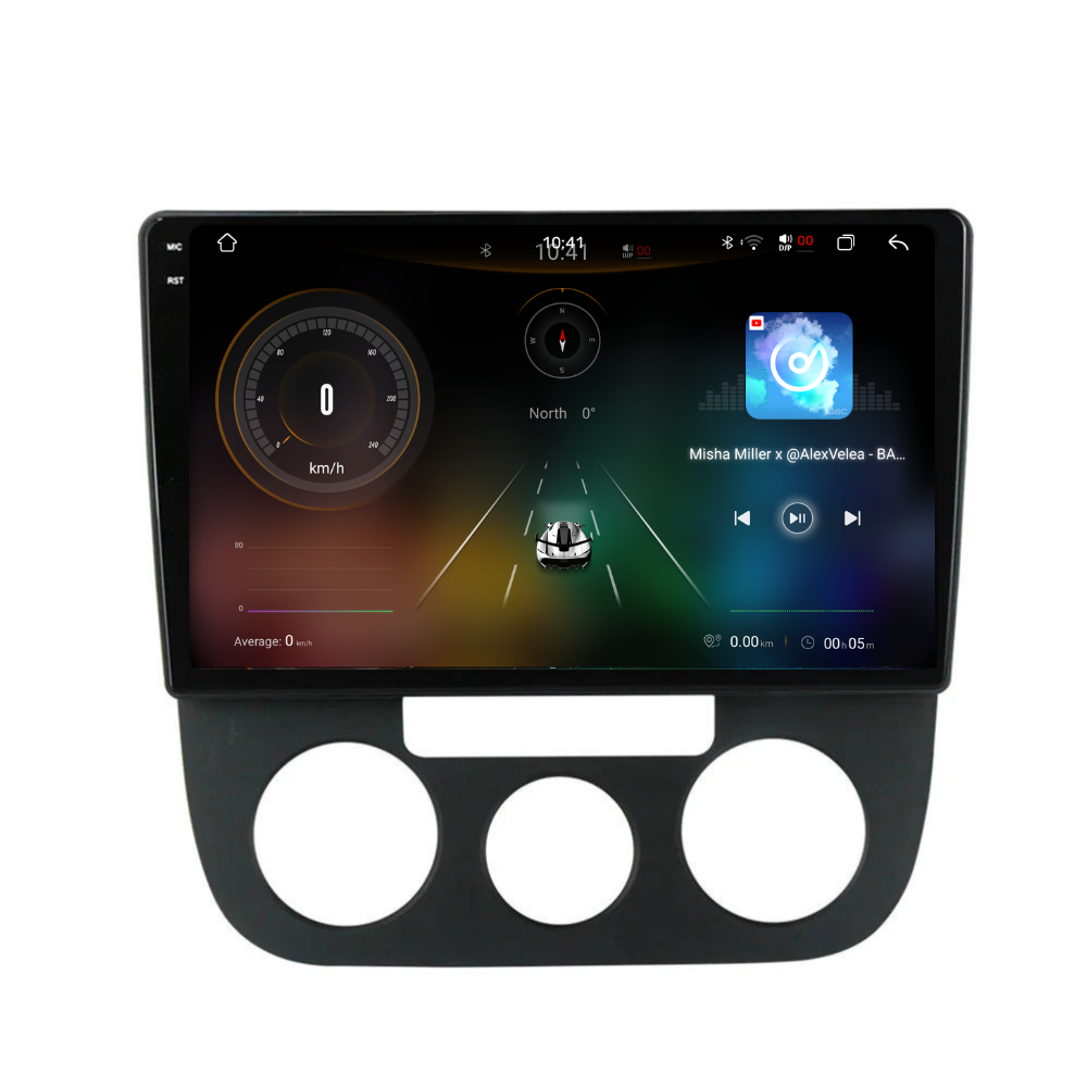 Navigatie Volkswagen Golf 5 (2004-2009), Android, Ecran 10", Carplay / Android auto, Clima AC