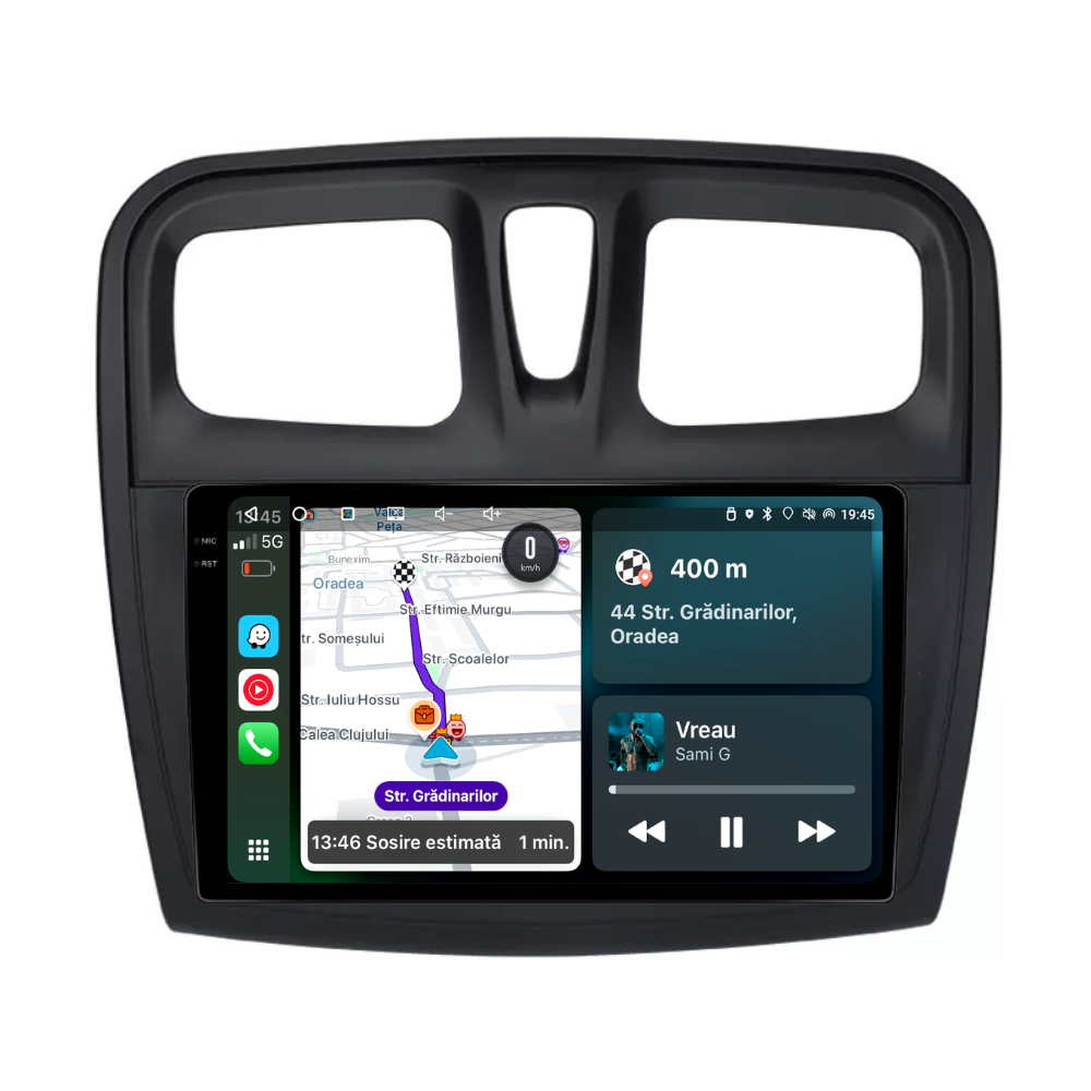 Navigatie Dacia Logan / Sandero 2 (2012-2019) Android, Ecran 9", Carplay / Android auto, model prestige