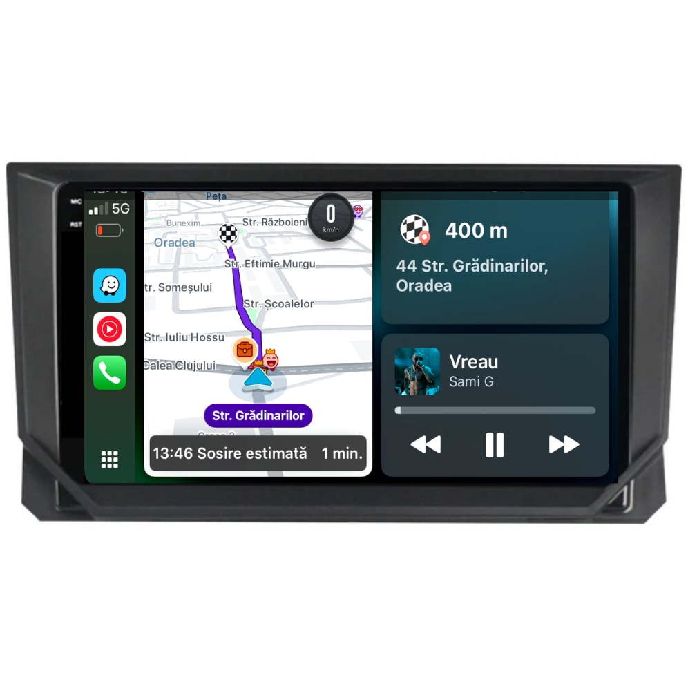 Navigatie Seat Ibiza 5 (2017-2022), Ecran 9 inch, Carplay / Android auto, Youtube, Waze