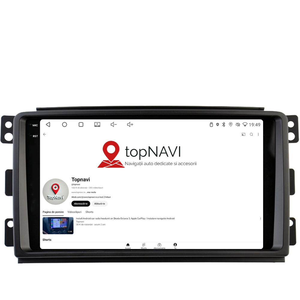 Navigatie Smart For Two / For Four (2005-2010), Android, Ecran 9", Carplay / Android auto