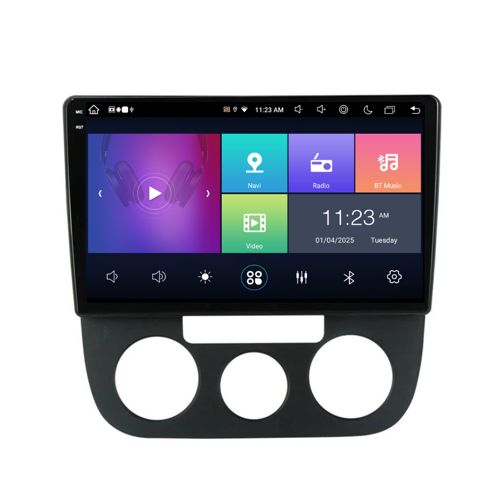Navigatie Volkswagen Golf 5 (2004-2009), Android, Ecran 10", Carplay / Android auto, Clima AC