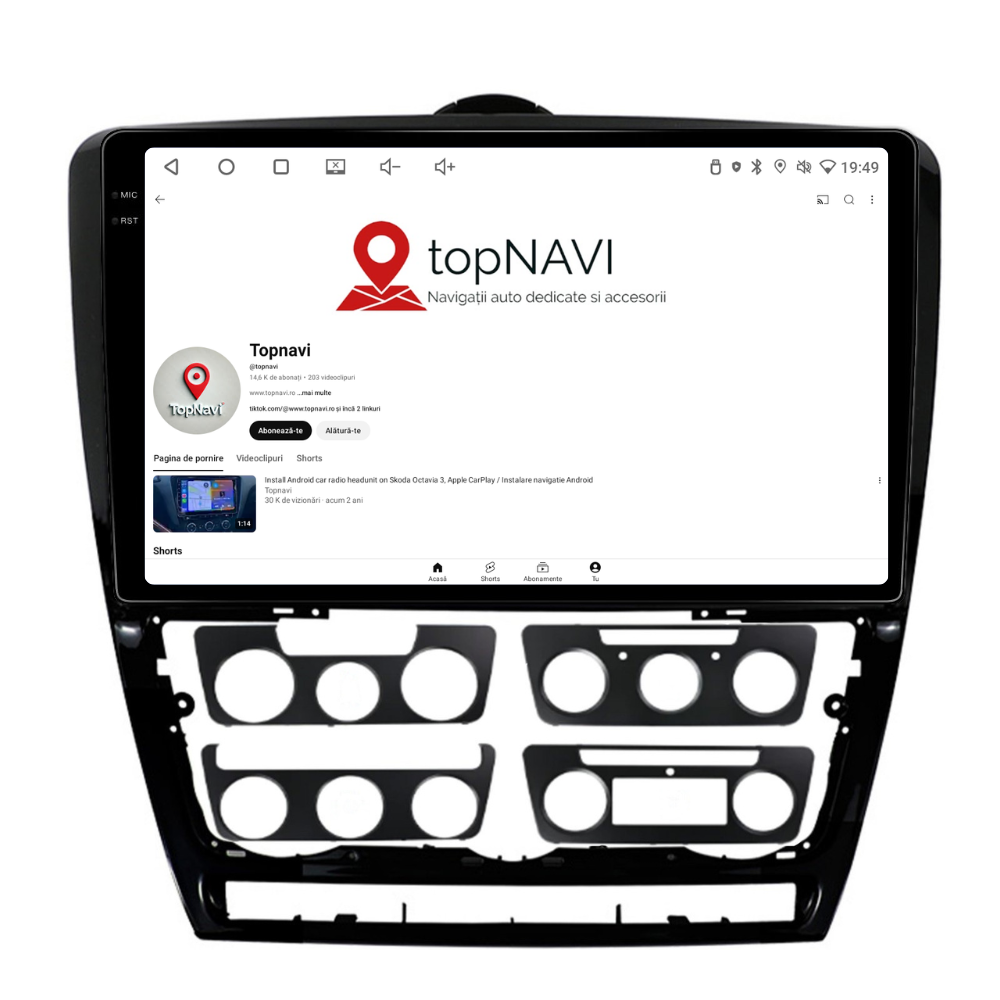 Navigatie Skoda Octavia 2 (2008-2013), Android, Ecran 10', Carplay / Android auto