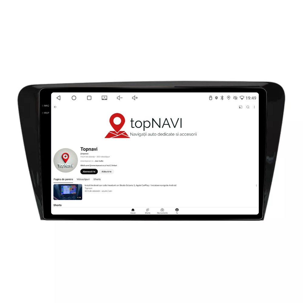 Navigatie Skoda Octavia 3 (2013-2018), Android, Ecran 10", Carplay / Android Auto