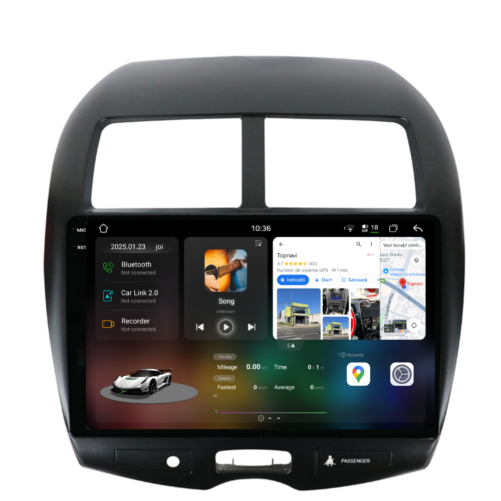 Navigație Mitsubishi ASX (2010-2015), Android, Ecran 10", Carplay / Android Auto