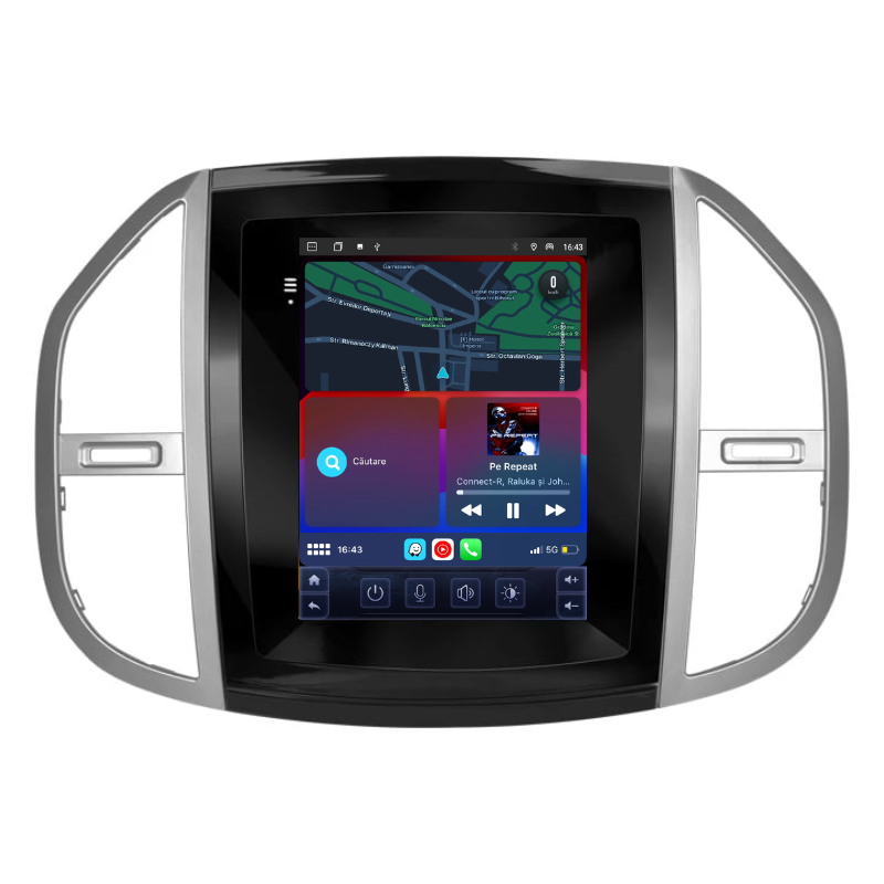 Navigatie Mercedes Vito (2014-2021), Ecran tip tesla 9,7 inch, Carplay / Android auto, Youtube, Waze
