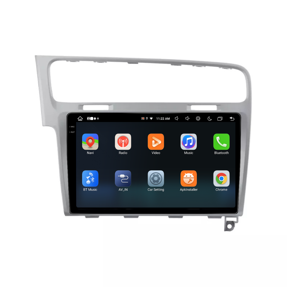 Navigatie Volkswagen Golf 7, Android, Ecran 10", Carplay / Android auto, argintiu