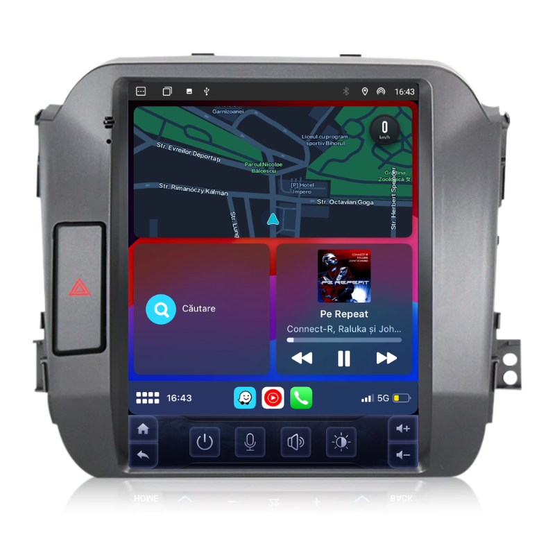 Navigatie Hyundai Santa Fe (2006-2012), Ecran tip tesla 9,7 inch, Carplay / Android auto, Youtube, Waze