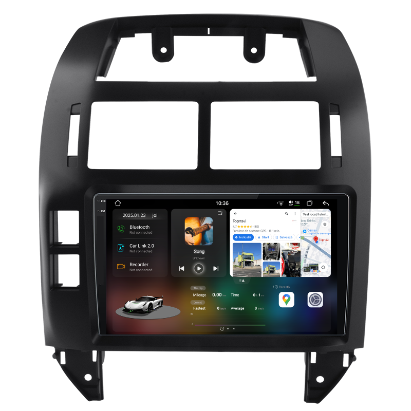 Navigatie Volkswagen Polo (1999-2009), Ecran 9 inch, Carplay / Android auto, Youtube, Waze