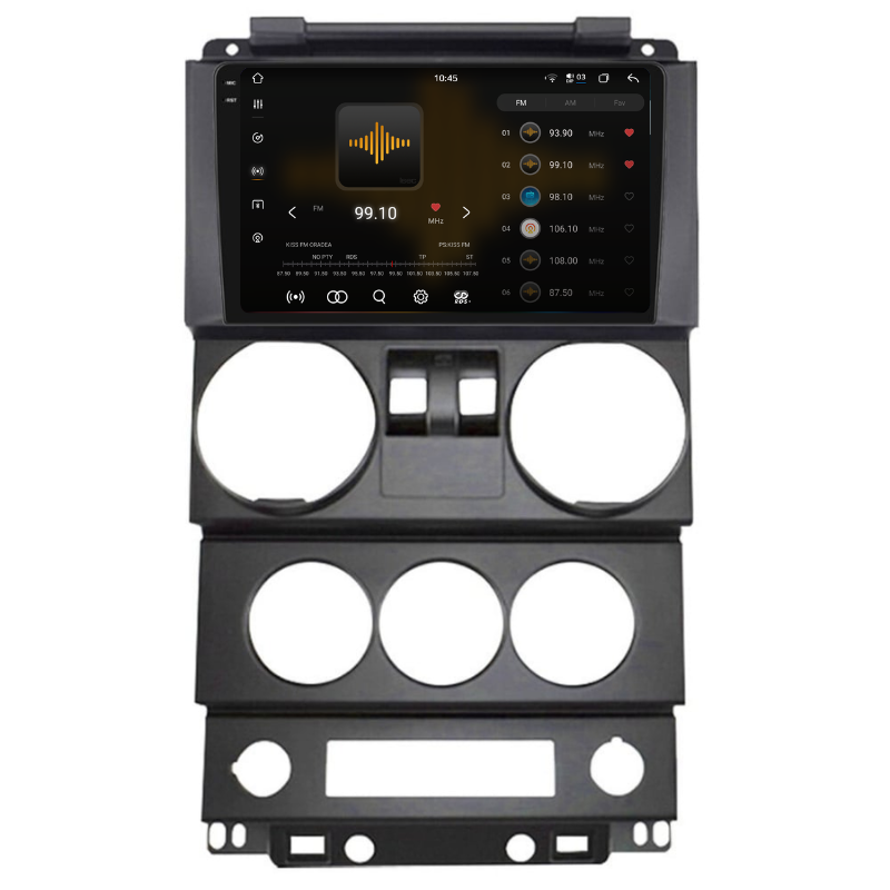 Navigatie Jepp Wrangler Rubicon (2008-2010) 2 usi, Ecran 9 inch, Carplay / Android auto, Youtube, Waze
