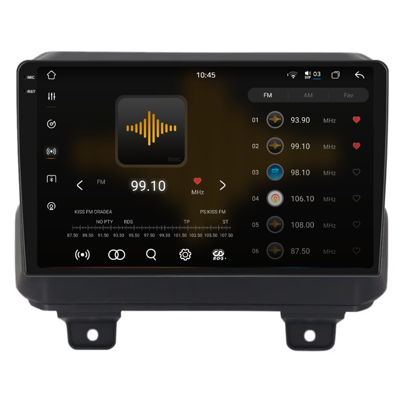 Navigatie Jeep Wrangler Rubicon (2018+), Ecran 9 inch, Carplay / Android auto, Youtube, Waze