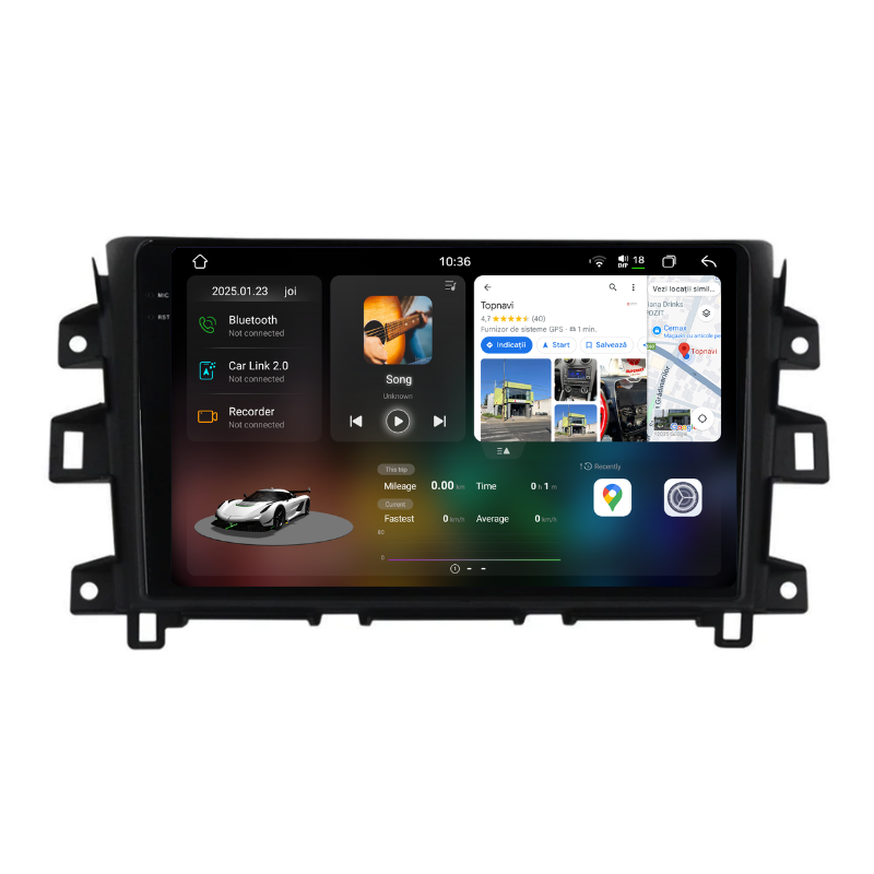Navigatie Nissan Navara (2015-2022), Ecran 9 inch, Carplay / Android auto, Youtube, Waze