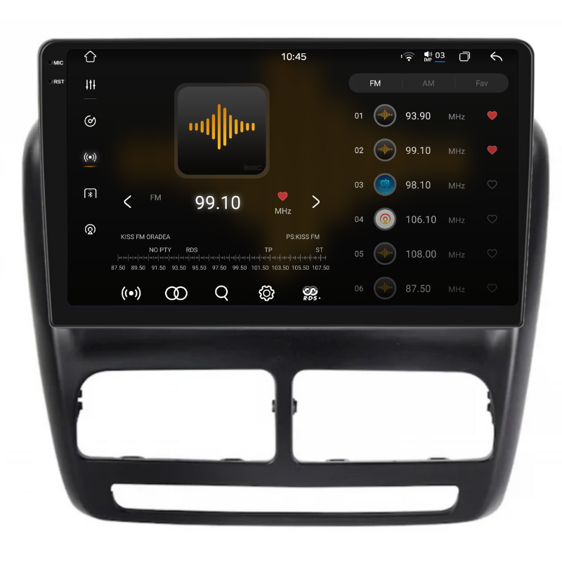 Navigatie Fiat Doblo (2010-2015), Ecran 9 inch, Carplay / Android auto, Youtube, Waze