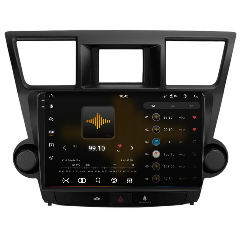 Navigatie Toyota Highlander (2008-2014), Ecran 10 inch, Carplay / Android auto, Youtube, Waze
