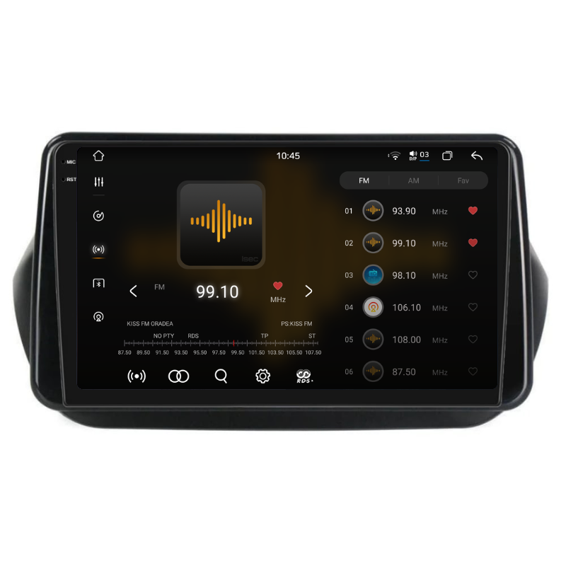 Navigatie Fiat Qubo (2008-2021), Ecran 10 inch, Carplay / Android auto, Youtube, Waze
