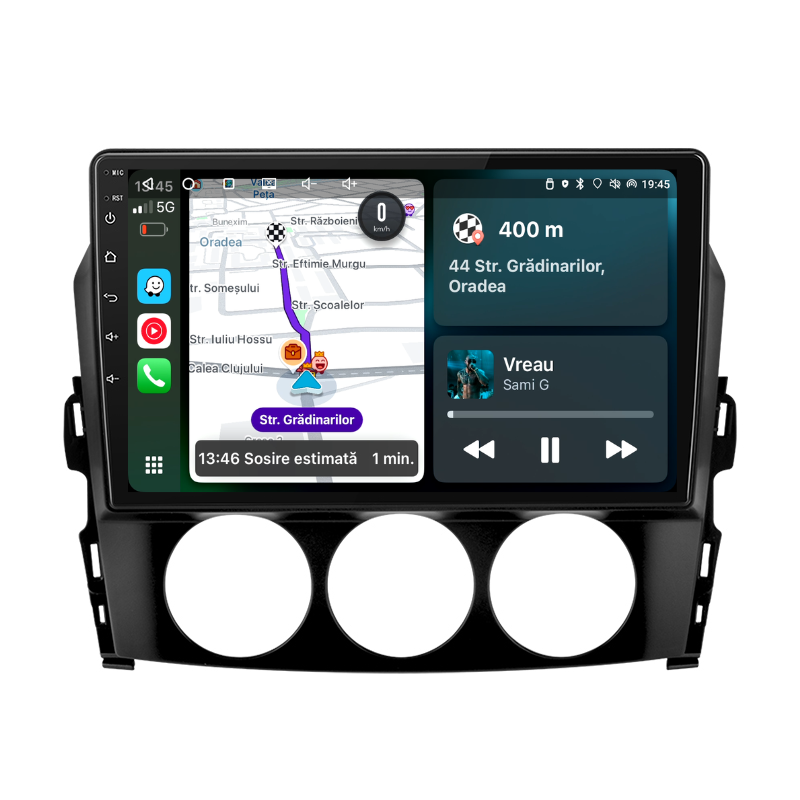Navigatie Mazda MX-5 (2005-2015), Ecran 9 inch, Carplay / Android auto, Youtube, Waze