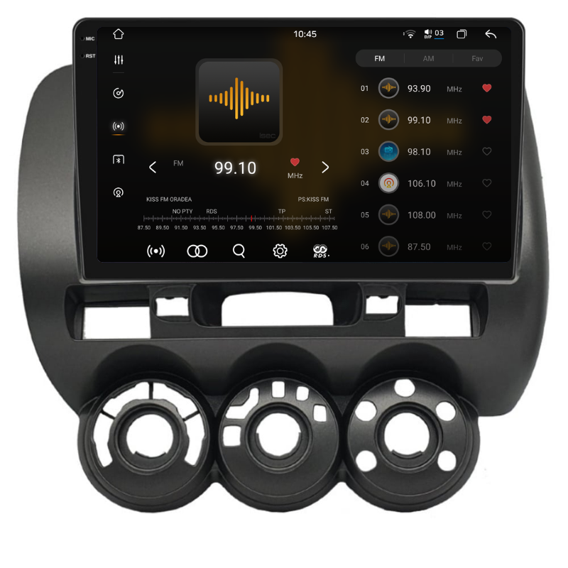 Navigatie Honda Jazz / Fizz (2002-2008), Ecran 9 inch, Carplay / Android auto, Youtube, Waze