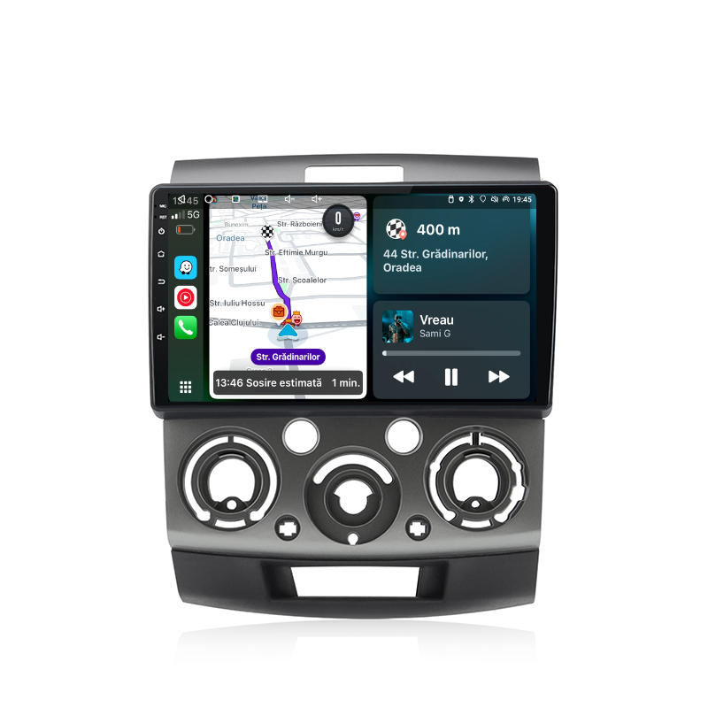 Navigatie Ford Ranger (2005-2011), Ecran 9 inch, Carplay / Android auto, Youtube, Waze