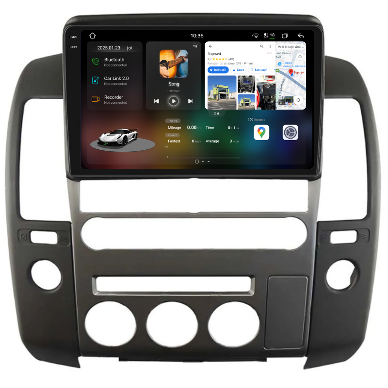 Navigatie Nissan Navara (2004-2014), Ecran 9 inch, Carplay / Android auto, Youtube, Waze