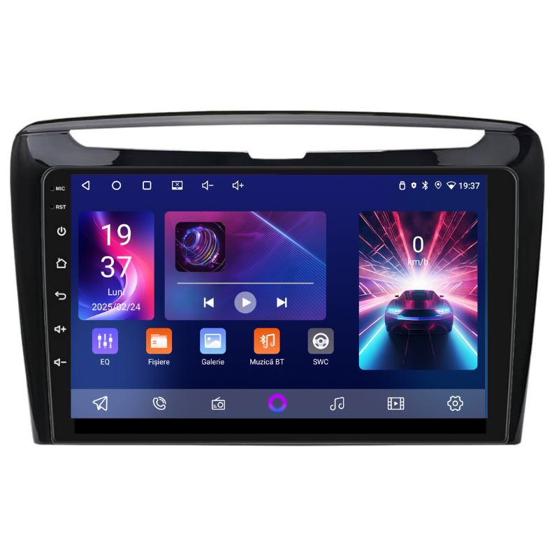 Navigatie Lancia Ypsilon (2012-2020), Ecran 9 inch, Carplay / Android auto, Youtube, Waze