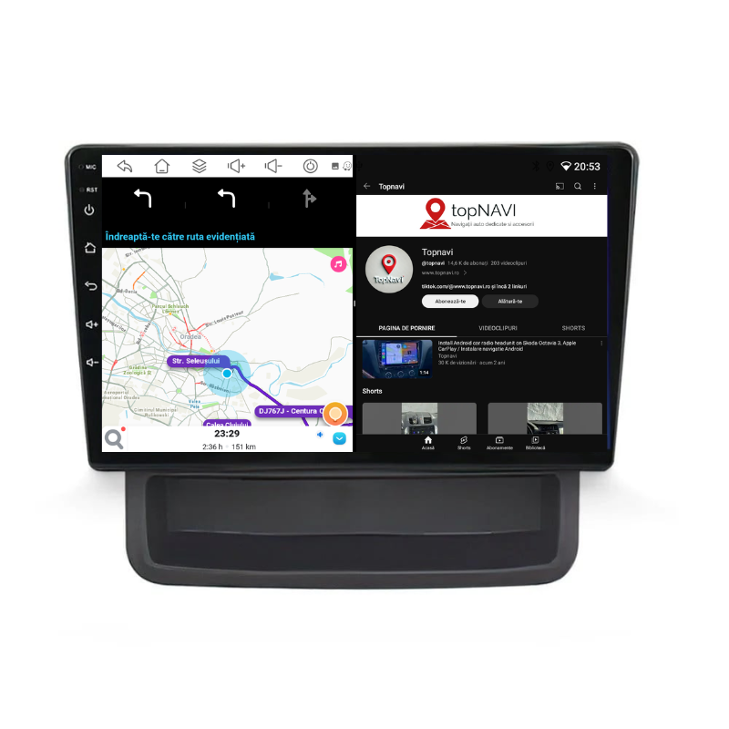 Navigatie Renault Trafic (2010-2014), Ecran 10 inch, Carplay / Android auto, Youtube, Waze