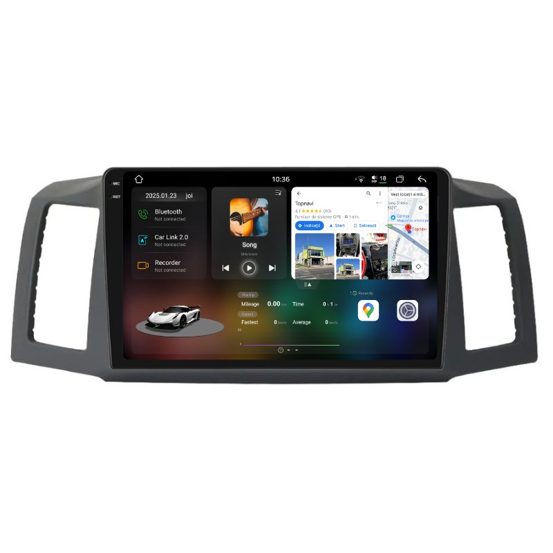 Navigatie Jeep Grand Cherokee (2004-2007), Ecran 10 inch, Carplay / Android auto, Youtube, Waze
