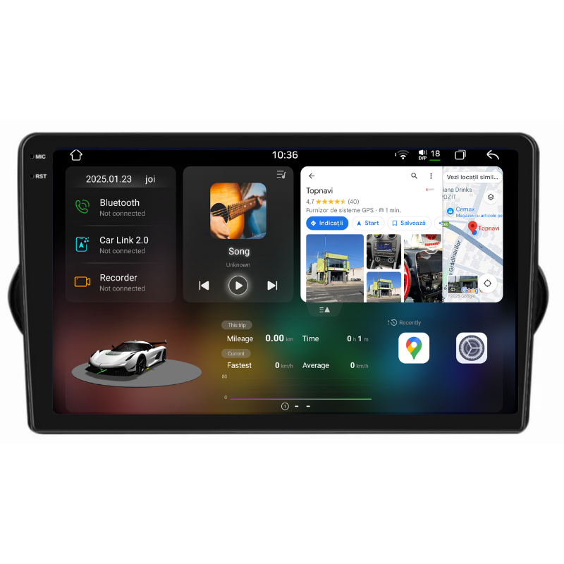 Navigatie Fiat Tipo (2015-2021), Ecran 9 inch, Carplay / Android auto, Youtube, Waze