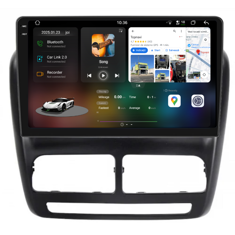 Navigatie Fiat Doblo (2010-2015), Ecran 9 inch, Carplay / Android auto, Youtube, Waze