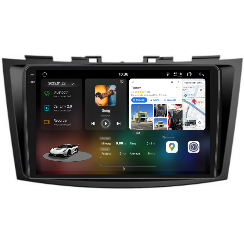 Navigatie Suzuki Swift (2010-2017), Ecran 9 inch, Carplay / Android auto, Youtube, Waze