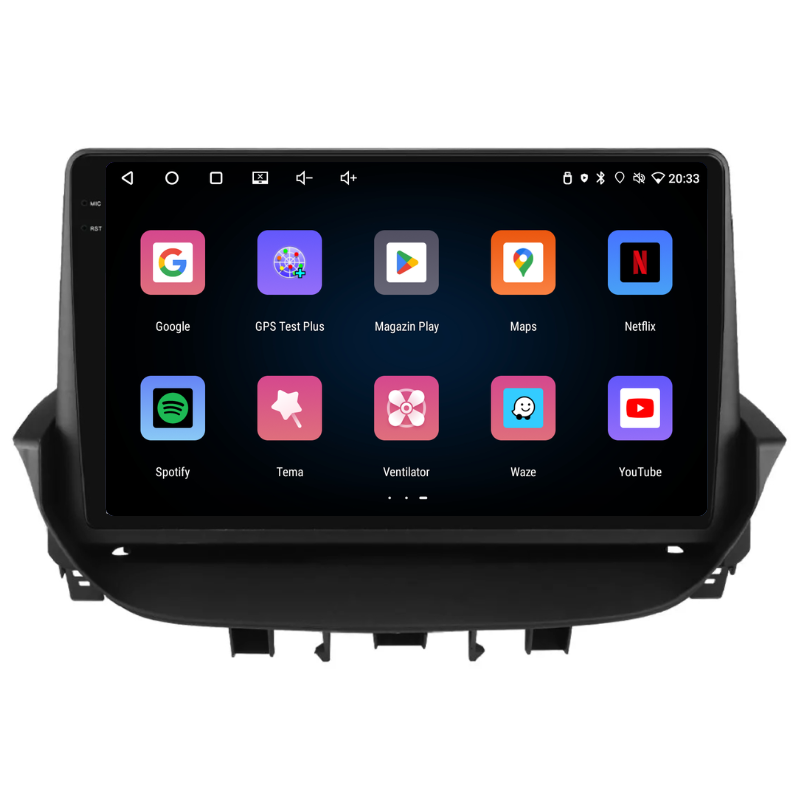 Navigatie Renault Laguna (2001-2007), Ecran 9 inch, Carplay / Android auto, Youtube, Waze