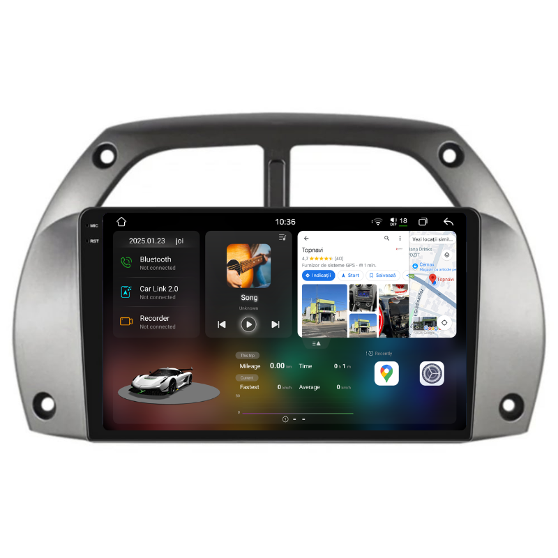 Navigatie Toyota RAV4 (2000-2005), Ecran 9 inch, Carplay / Android auto, Youtube, Waze