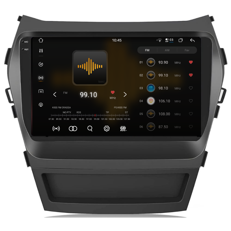 Navigatie Hyundai Santa Fe IX45 (2010-2018), Ecran 9 inch, Carplay / Android auto, Youtube, Waze