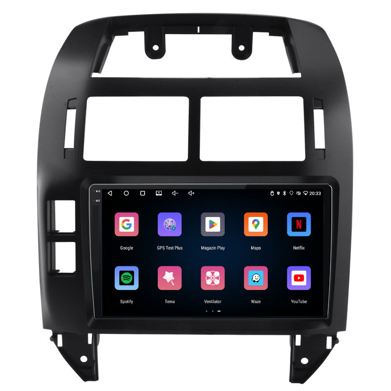 Navigatie Volkswagen Polo (1999-2009), Ecran 9 inch, Carplay / Android auto, Youtube, Waze