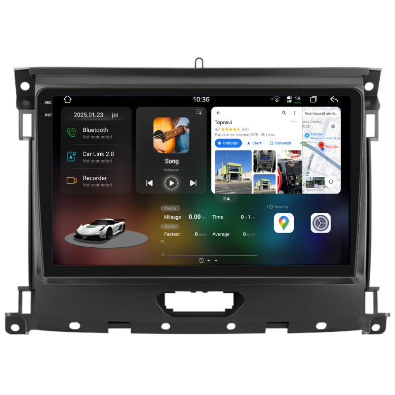 Navigatie Ford Ranger (2015-2022), Ecran 9 inch, Carplay / Android auto, Youtube, Waze