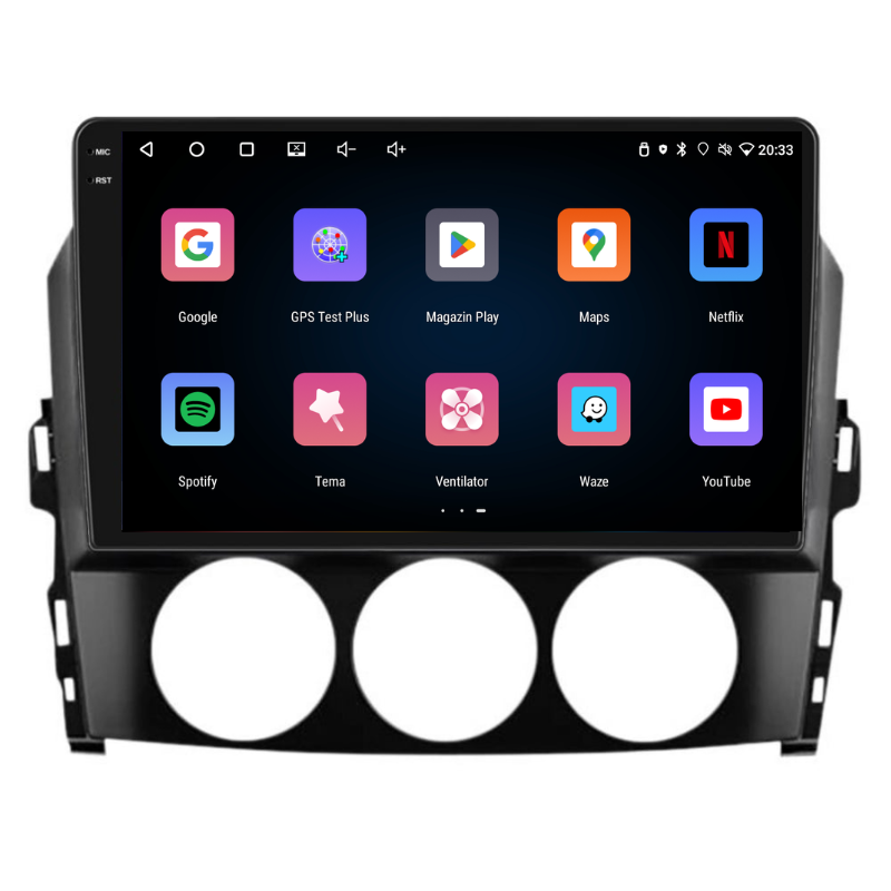 Navigatie Mazda MX-5 (2005-2015), Ecran 9 inch, Carplay / Android auto, Youtube, Waze