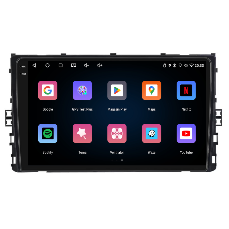 Navigatie Volkswagen T-Roc (2017+), Ecran 9 inch, Carplay / Android auto, Youtube, Waze