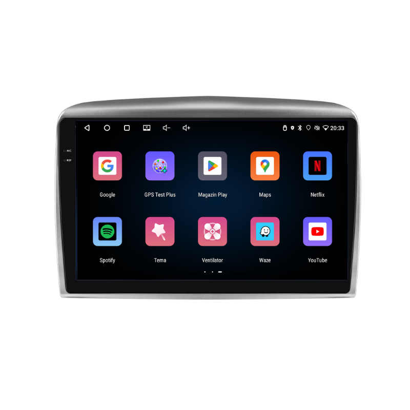Navigatie Lancia Ypsilon (2006-2012), Ecran 9 inch, Carplay / Android auto, Youtube, Waze