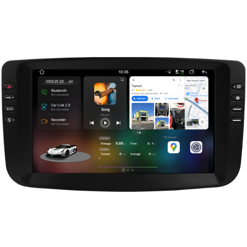 Navigatie Fiat Punto (2010-2015), Ecran 9 inch, Carplay / Android auto, Youtube, Waze