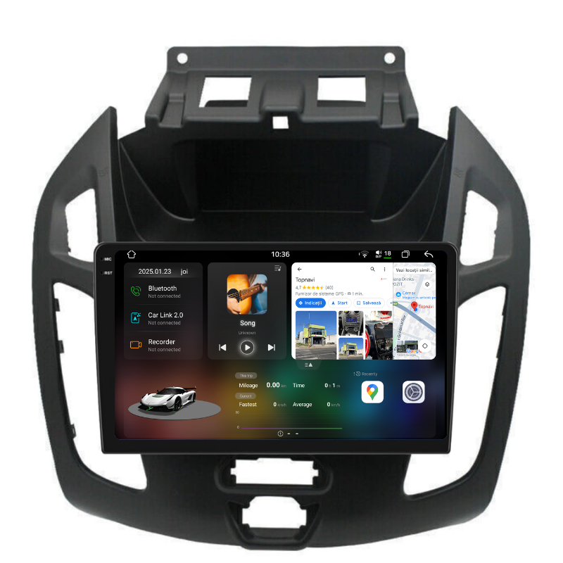 Navigatie Ford Transit Connect (2013-2018), Ecran 9 inch, Carplay / Android auto, Youtube, Waze