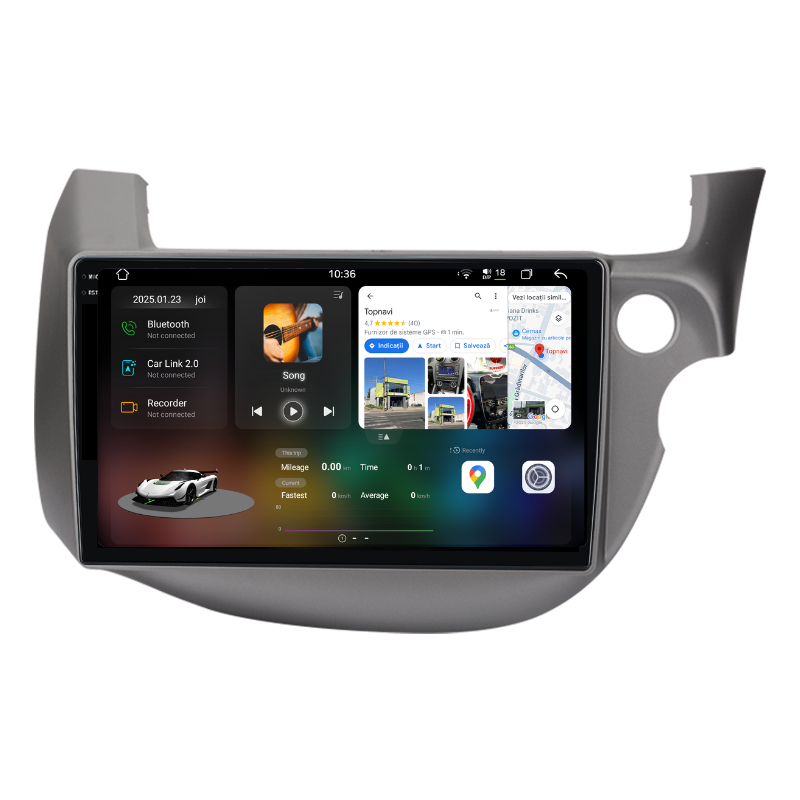 Navigatie Honda Jazz / Fizz (2008-2013), Ecran 10 inch, Carplay / Android auto, Youtube, Waze