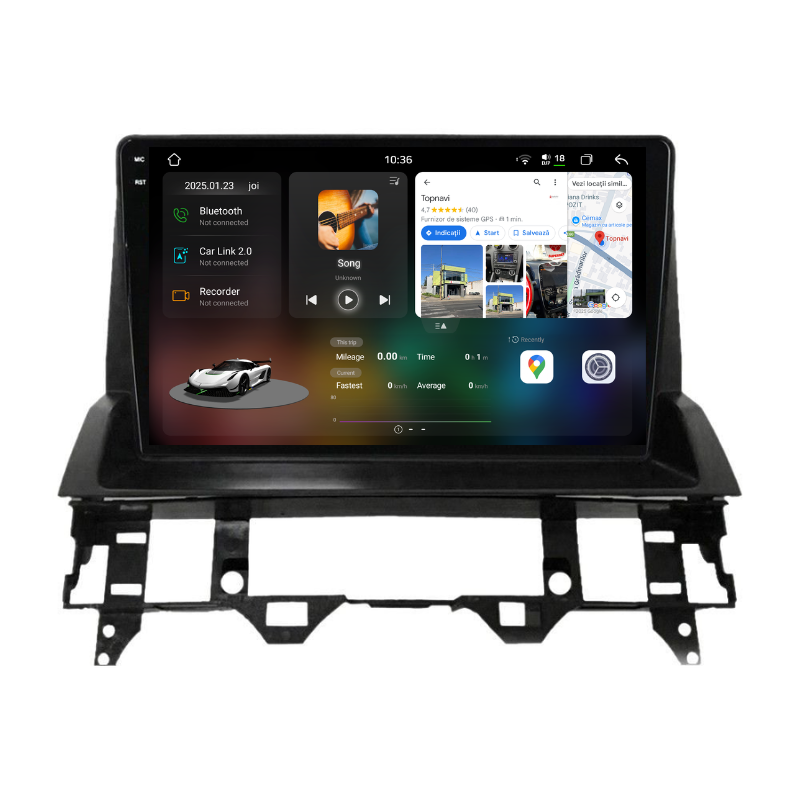 Navigatie Mazda 6 (2002-2008), Ecran 9 inch, Carplay / Android auto, Youtube, Waze
