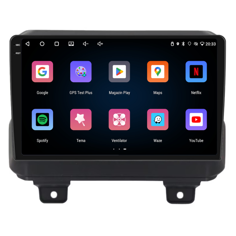 Navigatie Jeep Wrangler Rubicon (2018+), Ecran 9 inch, Carplay / Android auto, Youtube, Waze