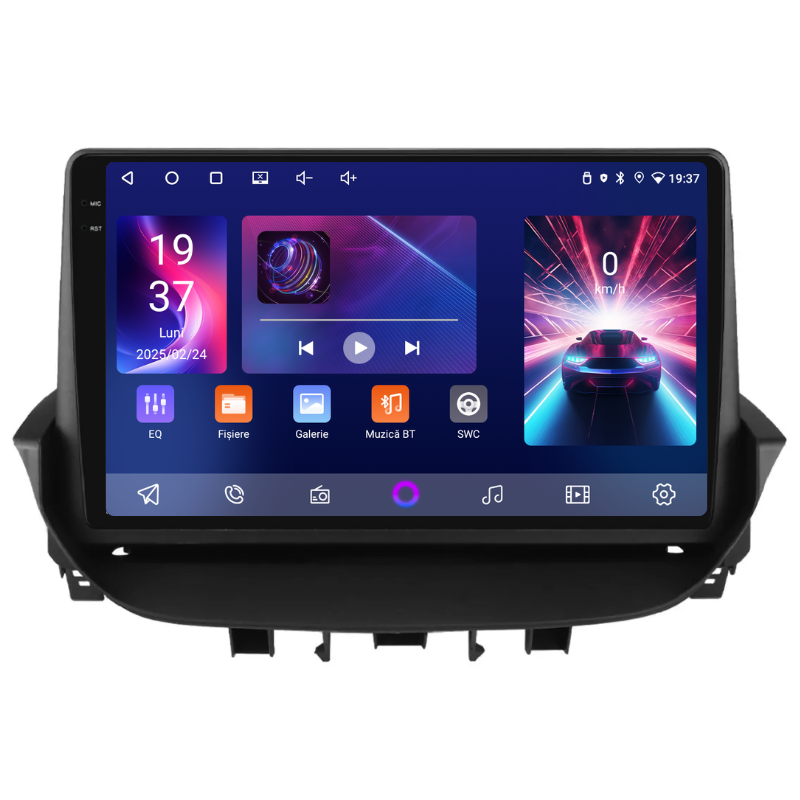 Navigatie Renault Laguna (2001-2007), Ecran 9 inch, Carplay / Android auto, Youtube, Waze