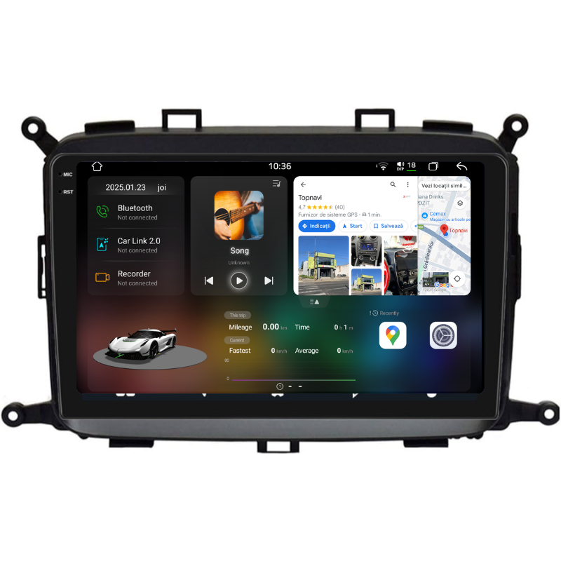 Navigatie Kia Carens (2012-2018), Ecran 9 inch, Carplay / Android Auto, Youtube, Waze