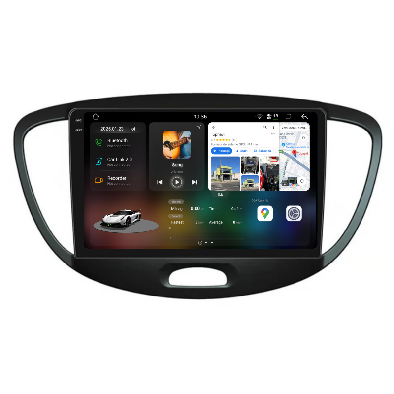 Navigatie Hyundai i10 (2007-2013), Ecran 9 inch, Carplay / Android auto, Youtube, Waze